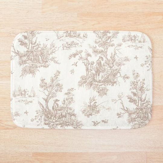 Discover The Woods French Toile Bath Mat