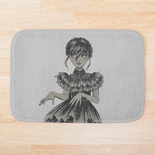Discover Wednesday Addams Quotes Bath Mat by Jenna Ortega
