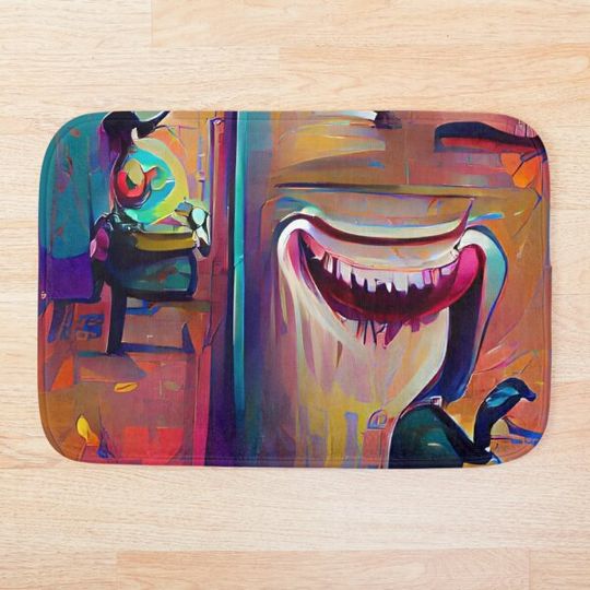 Discover Infused with Dark Humor Bath Mat