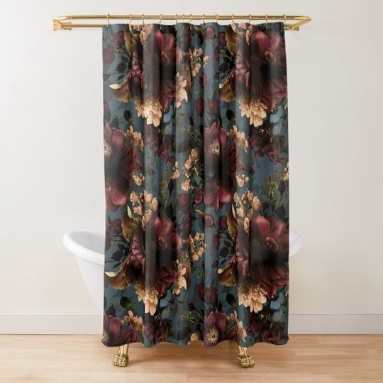Discover Moody florals - Mystic Night 10 Shower Curtain