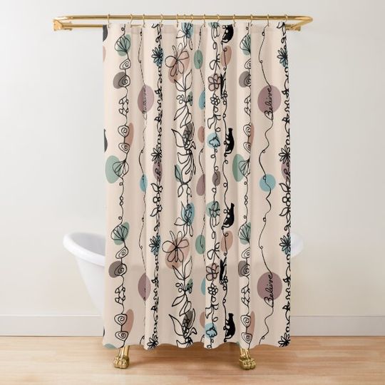 Discover Cats climbing Curtains Shower Curtain