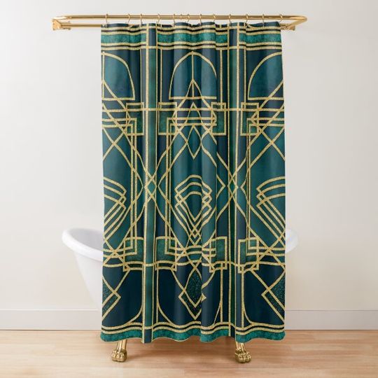 Discover Art Deco Elegant Gatsby Style Shower Curtain