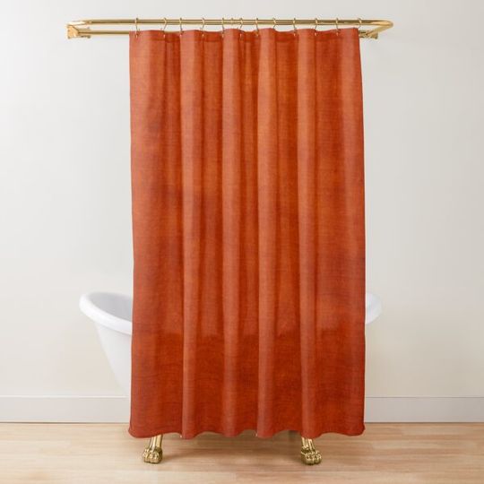Discover Burnt Orange Shower Curtain