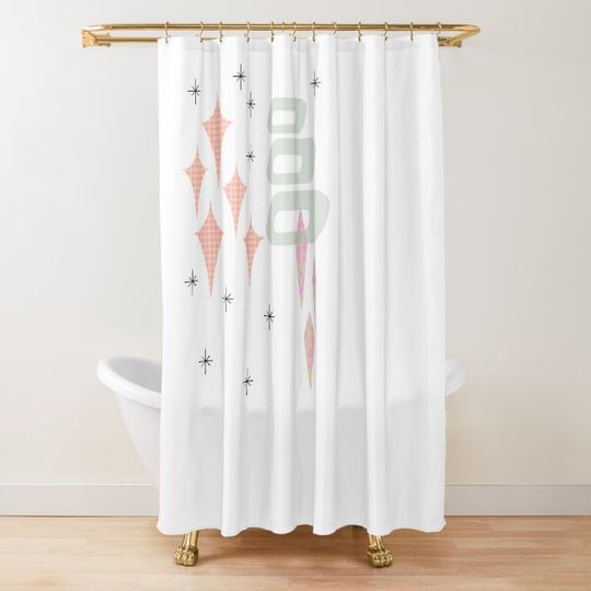 Discover MCM Inspired Design Shower Curtain