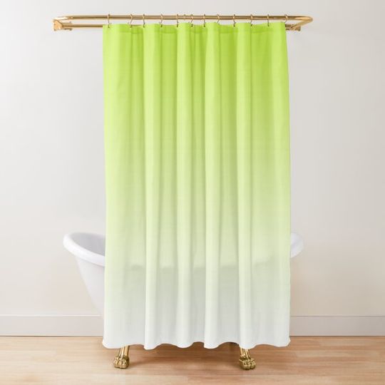 Discover Lime Green Light Ombre Shower Curtain