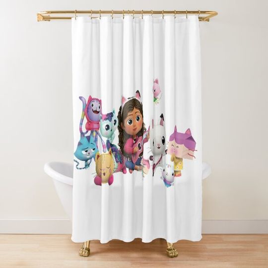 Discover Gabby's Dollhouse Shower Curtain