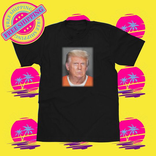 Discover Trump Mugshot  Shirt Prison Tee Ultra Maga President Donald Trump Witch Hunt 2024 Maga Republican Shirt