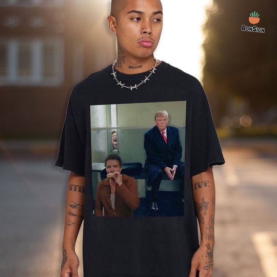 Discover Donald Trump Indicted T-shirt, Pedro Pascal Meme, Trump Mugshot Shirt
