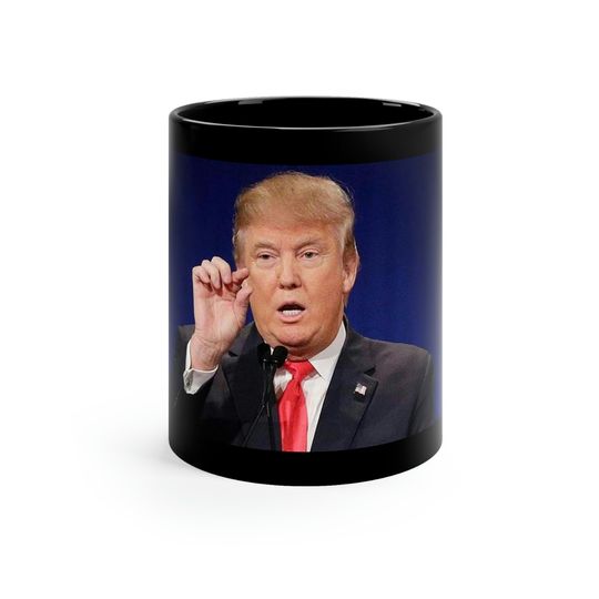 Discover TRUMP 2024 Black Ceramic Mug - Right Handle