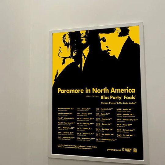 Discover Paramore Map Out 2023 North American Tour Posters