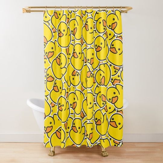 Discover Yellow Classic Rubber Duck Shower Curtain