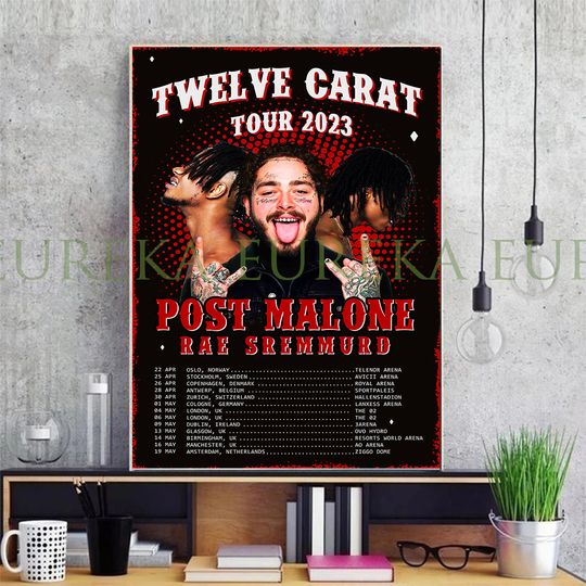 Discover Post Malone and Rae Sremmurd - Twelve Carat Tour 2023 poster
