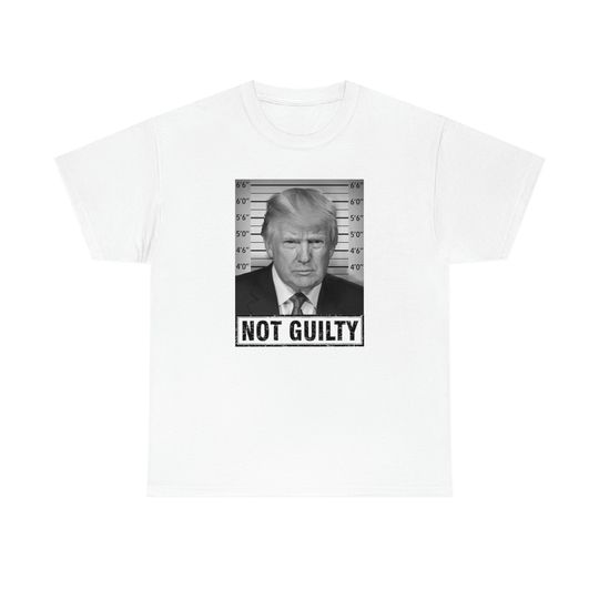 Discover President Donald Trump 'Not Guilty' Mug Shot Photo T-Shirt