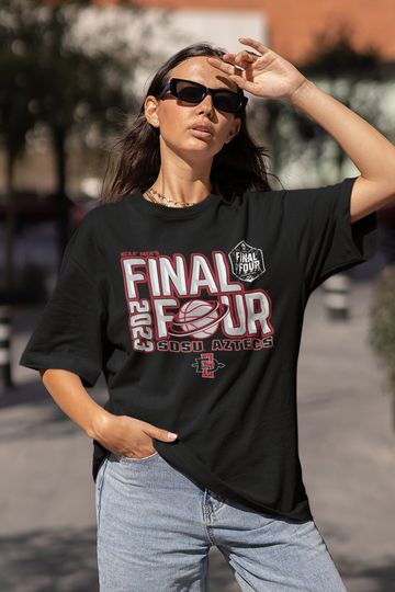 Discover San Diego State Aztecs Final Four 2023 Basketball Dunk Black T-Shirt