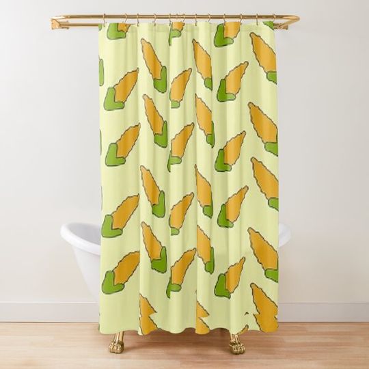 Discover Marge Kitchen Corn on the Cob Curtains Shower Curtain