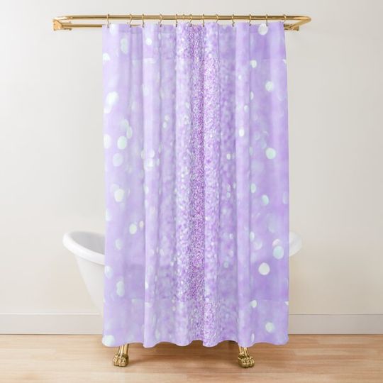 Discover Lavender Purple Stardust Shower Curtain
