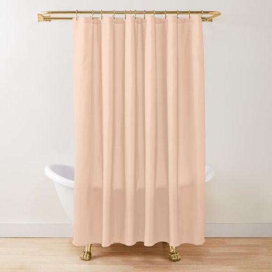 Discover Apricot Orange Light Shower Curtain