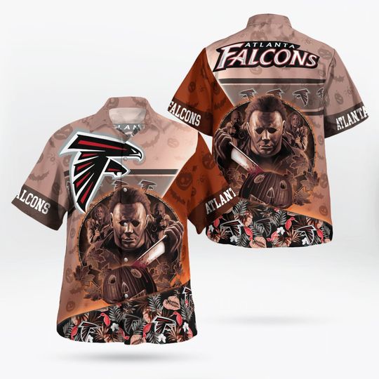 Discover Atlanta Falcons Halloween Tropical Hawaiian Shirt, Hawaiian shirt, summer beach shirt