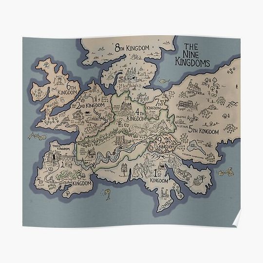 Discover The 10th Kingdom Map Premium Matte Vertical Poster