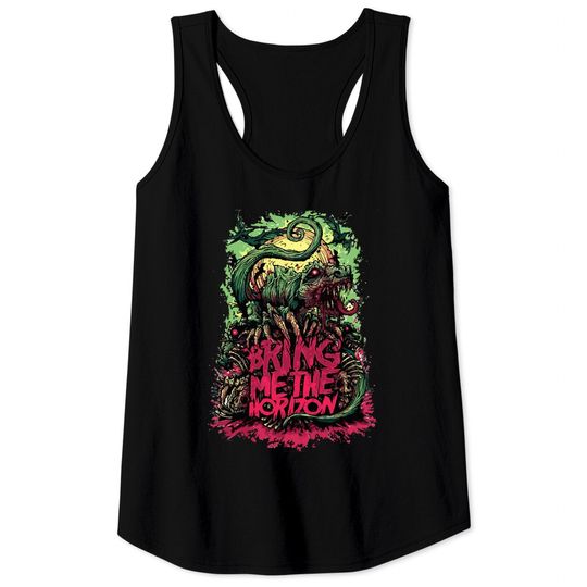 Discover Bring Me The Horizon Devil Dinosaur Tank Tops, Bring Me The Horizon Tank Tops