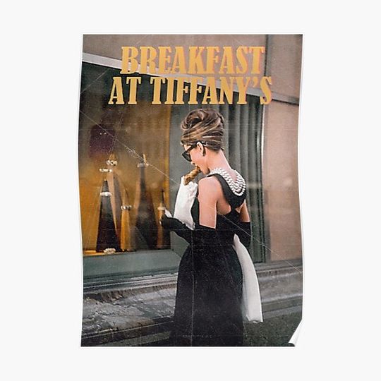 Discover Breakfast at Tiffany's 1961 Vintage Premium Matte Vertical Poster