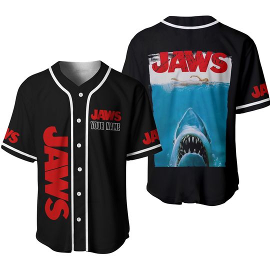 Discover Shark Jaw Movie Baseball Jersey