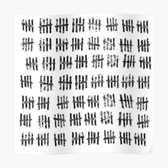 Discover Distressed tally marks design Premium Matte Vertical Poster