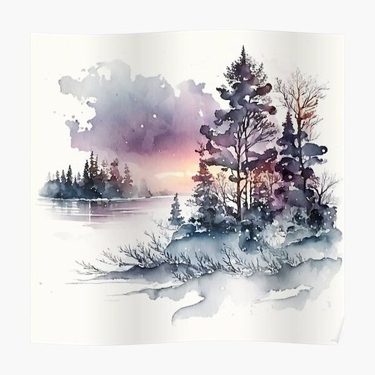 Discover Relaxing Watercolor #255 Premium Matte Vertical Poster