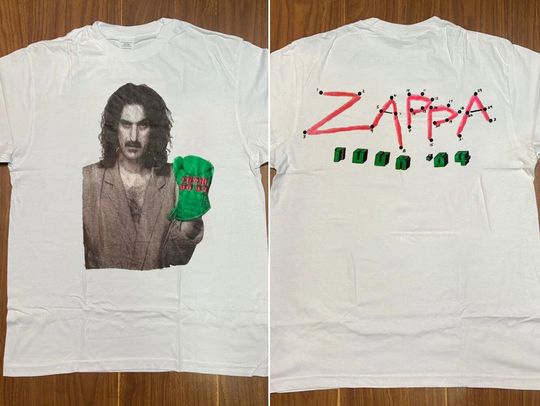 Discover Frank Zappa  1984 Tour with Huge Autograph T-Shirt