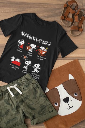 Discover My Coffee Moods Snoopy, Cute Tshirt