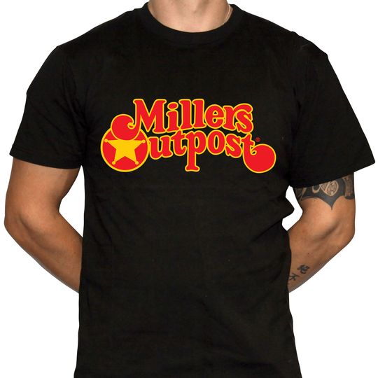 Discover Millers Outpost T-Shirt - Defunct Company Logo