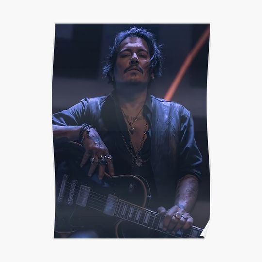 Discover guitar johnny depp poster Premium Matte Vertical Poster