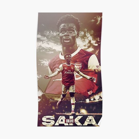 Discover Art Bukayo Saka Wallpaper Premium Matte Vertical Poster
