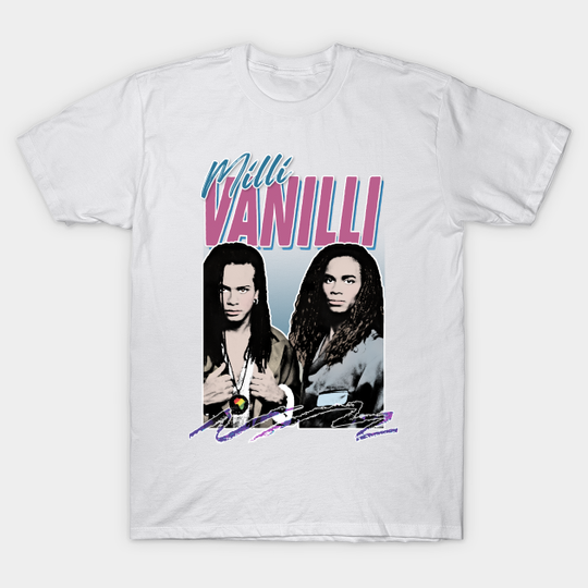 Discover Milli Vanilli - 80's Fanart Aesthetic Design Tribute - Milli Vanilli - T-Shirt