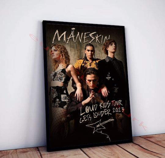 Discover Maneskin Tour 2023 Poster, Home Decor