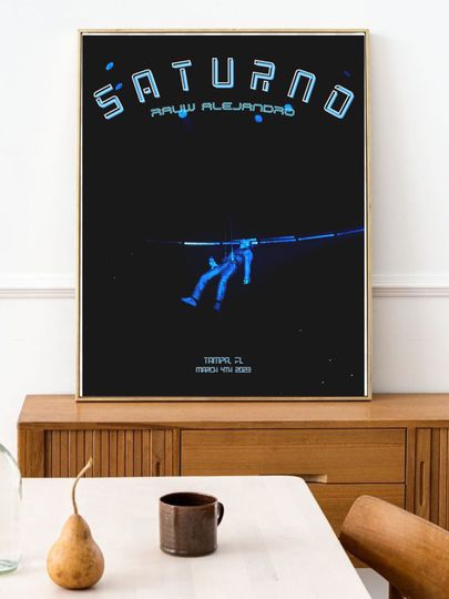 Discover Rauw Alejandro Concert Poster, Saturno Tour Poster