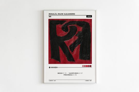 Discover Rosalia, Rauw Alejandro - RR Album Poster / Rosalia, Rauw Alejandro Poster