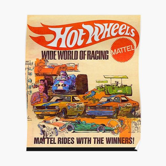 Discover Hot Wheels Vintage Wide World of Racing Poster  Classic T-Shirt Premium Matte Vertical Poster
