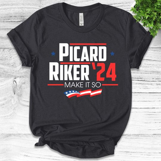 Discover Picard Riker For President 2024 Make It So Funny T Shirt