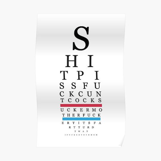 Discover Family Reunion Eye Chart Premium Matte Vertical Poster