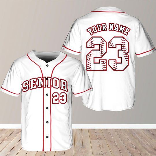 Discover Personalized Senior 23 Baseball Jersey, Custom Senior 2023 Shirt, Graduation 2023 Baseball Jersey