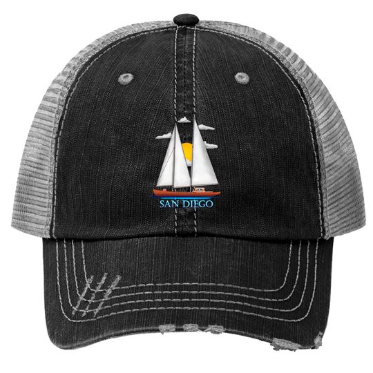 Discover Punta Mita Coastal Nautical Sailing Sailor Trucker Hats
