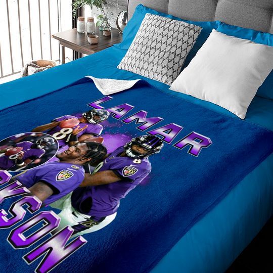 Discover Lamar Jackson Vintage Baby Blanket - Ravens Football Gift