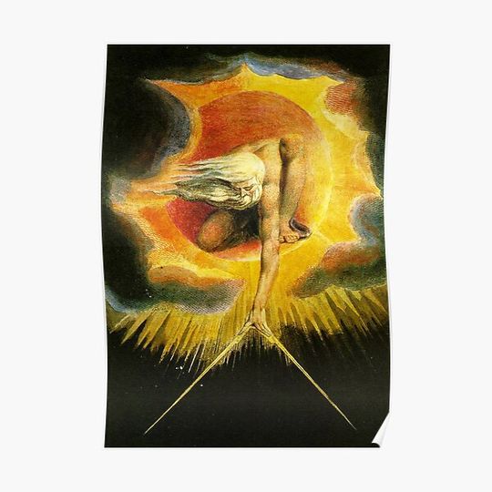 Discover HD Ancient of Days, by William Blake HIGH DEFINITION Original colors Premium Matte Vertical Poster