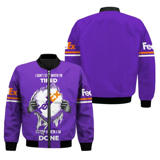 Discover FedEx Express scratch Quilt Bomber Jacket for Postal Worker