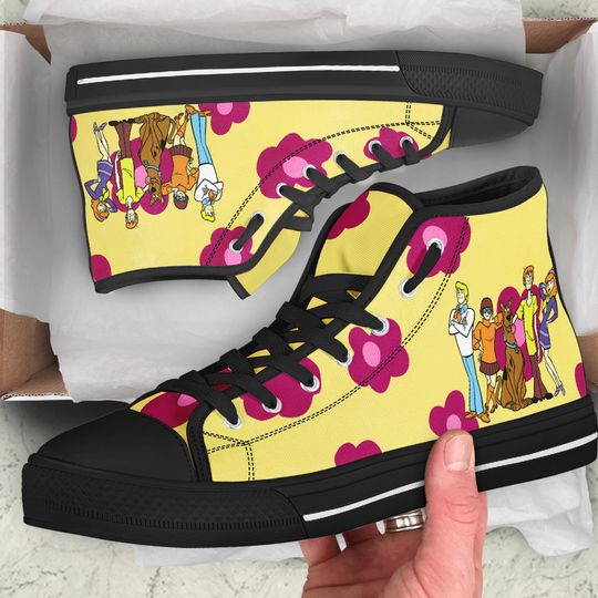 Discover Scooby Doo, Flower Power, Cartoon High Top Sneakers