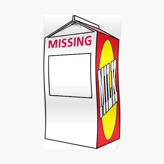 Discover Missing Person Milk Carton Premium Matte Vertical Poster