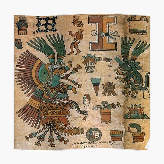 Discover Aztec Codex Premium Matte Vertical Poster