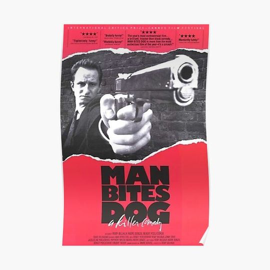Discover 3Man Bites Dog Premium Matte Vertical Poster
