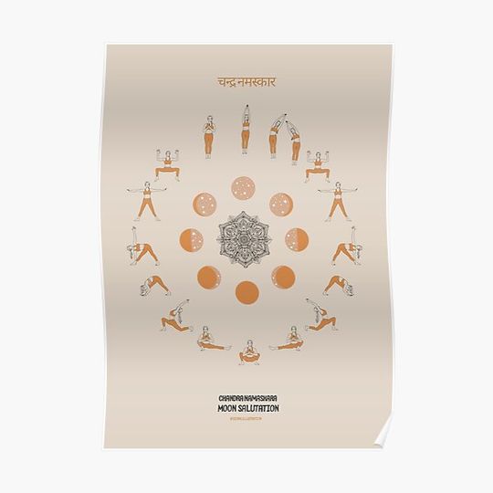 Discover Moon Salutation Premium Matte Vertical Poster